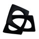 thumbnail image 3 of Estatua geométrica moderna, adorno decorativo, escultura cúbica, decoración geométrica. Negro Grande, 3 of 9