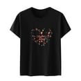 thumbnail image 4 of EQWLJWE Femmes Tops Oversize Graphique Print Tee Shirt en Vrac Manches Courtes Col Rond Épaule Décontractée Tee-Shirt Dégagement, 4 of 7