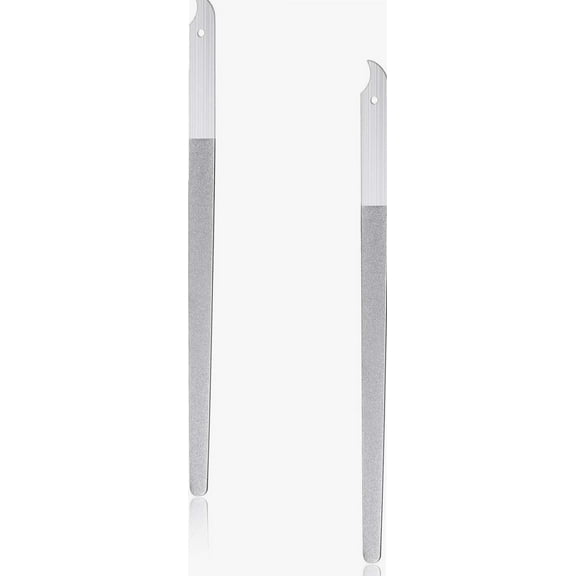 2PC 8 Diamond Dust Nail File - Stainless Steel Nail Dresser - 9 Inch