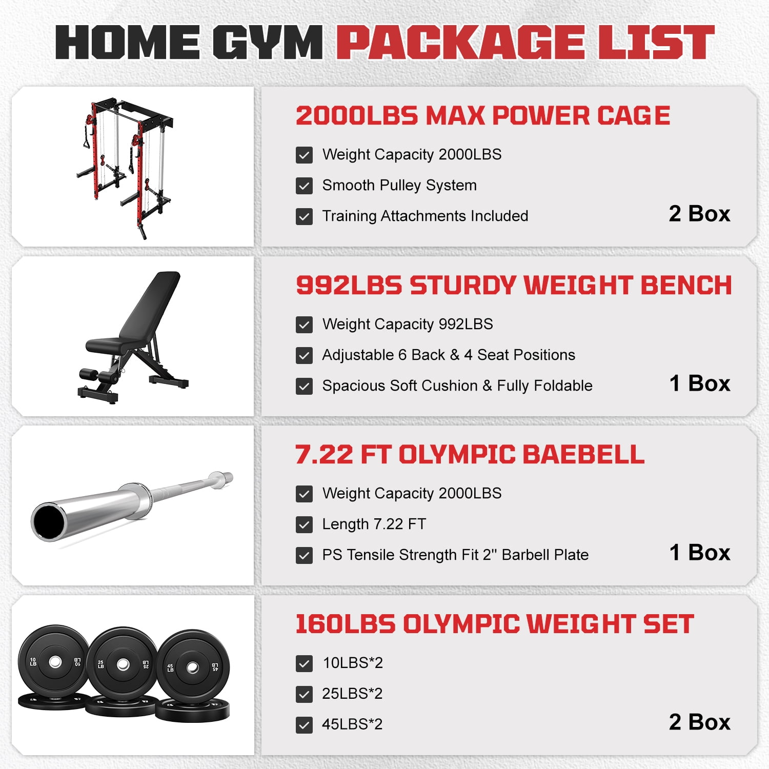 Wall Mounted Folding Squat Rack,1200 LBS Power Rack with Dual Independent Pulley System, 5 Adjustable Modes, Functional Trainer for Space Saving Home Gym with 1000 LB Weight Bench and Barbell ,Red