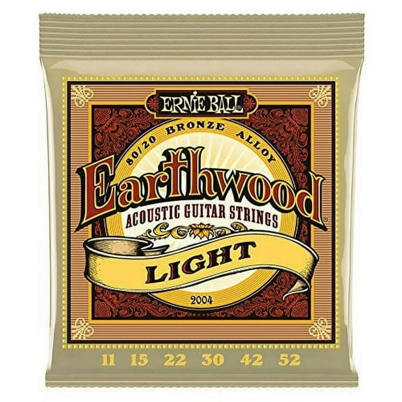 Ernie Ball Earthwood Light 80/20 Bronze Acoustic Guitar Strings - 11-52 Gauge