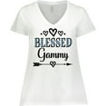 thumbnail image 3 of Inktastic Blessed Gammy Gift Women's Plus Size V-Neck T-Shirt, 3 of 5