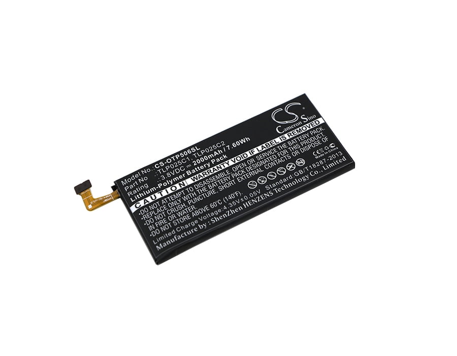 Replacement Battery For Alcatel 3.8v 2000mAh / 7.60Wh Mobile, SmartPhone Battery
