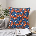 thumbnail image 6 of Fotbe Abstract Vintage Fox and Plants Pattern Velvet Decorative Throw Pillow Covers with Elegant Piping, Soft Plush Cushion Cover for Sofa, Bed, Car, Office-18"x18", 6 of 8