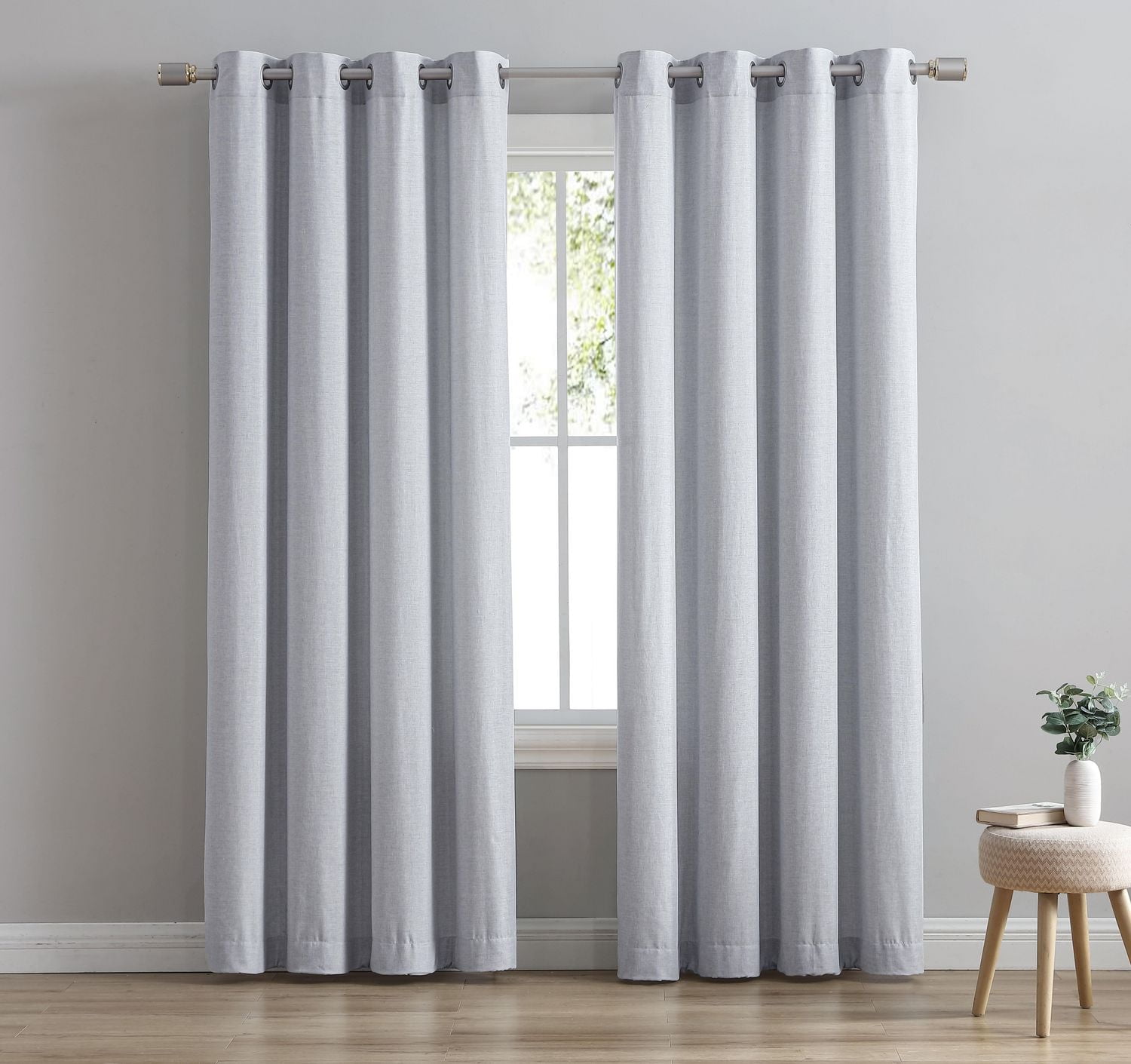 Faux Linen Single Window Panel
