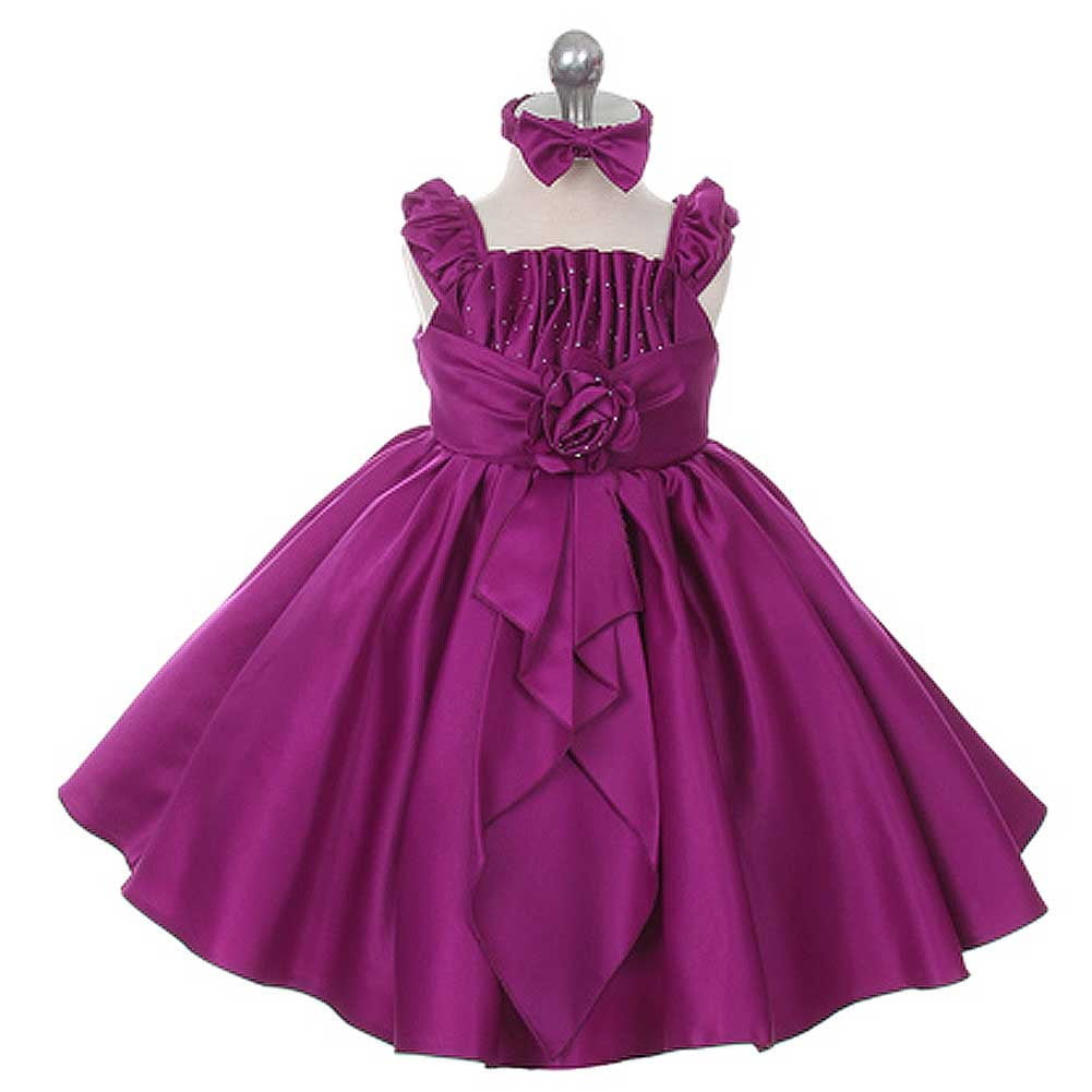 satin frock for baby girl