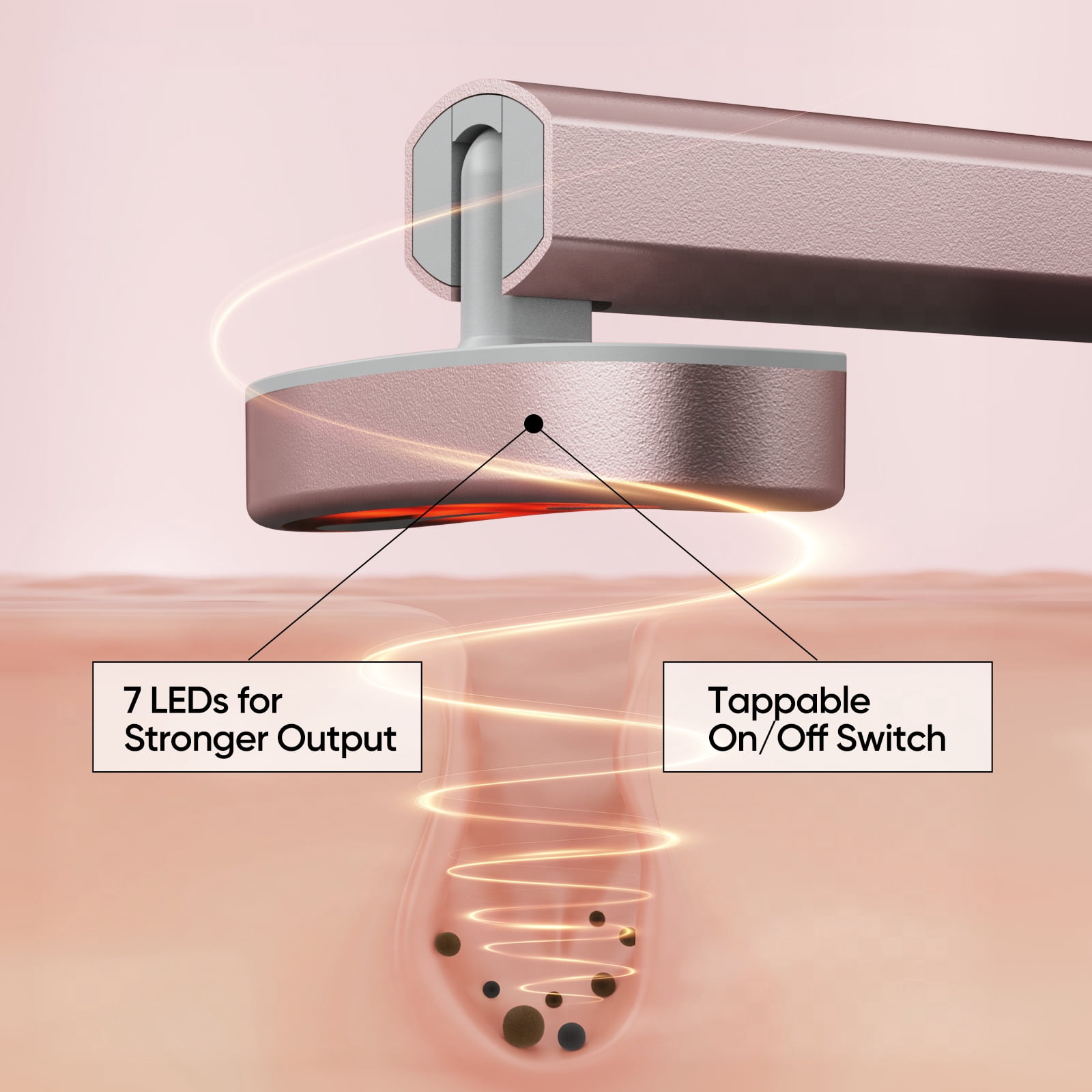 Red Light Therapy Wand for Face and Neck, 7 Colors LED Facial Light Therapy Face Eye Beauty Tool at Home
