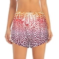 thumbnail image 2 of Yiaed Leopard Skins And Heads Print Women's Running Shorts with Liner 3 Zipper Pockets Elastic Workout Athletic Gym Yoga Shorts-Medium, 2 of 7
