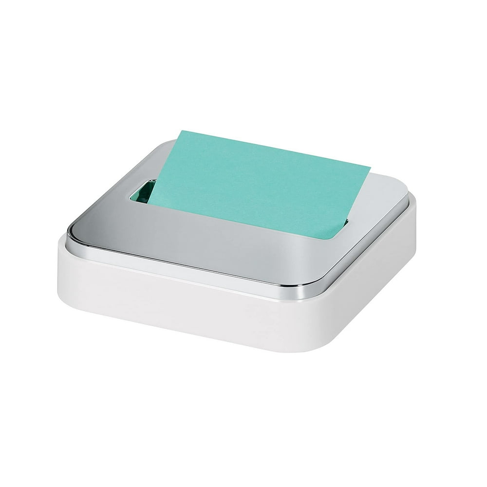 PostIt Pop Up Notes with Dispenser, 3x3, 45 Sheets, White/Steel