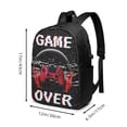 thumbnail image 5 of Travel Laptop Backpack, Game theme Game Handle 3D Prints Casual bag with USB Charging Port, student Bookbag USB Backpack 17", 5 of 7