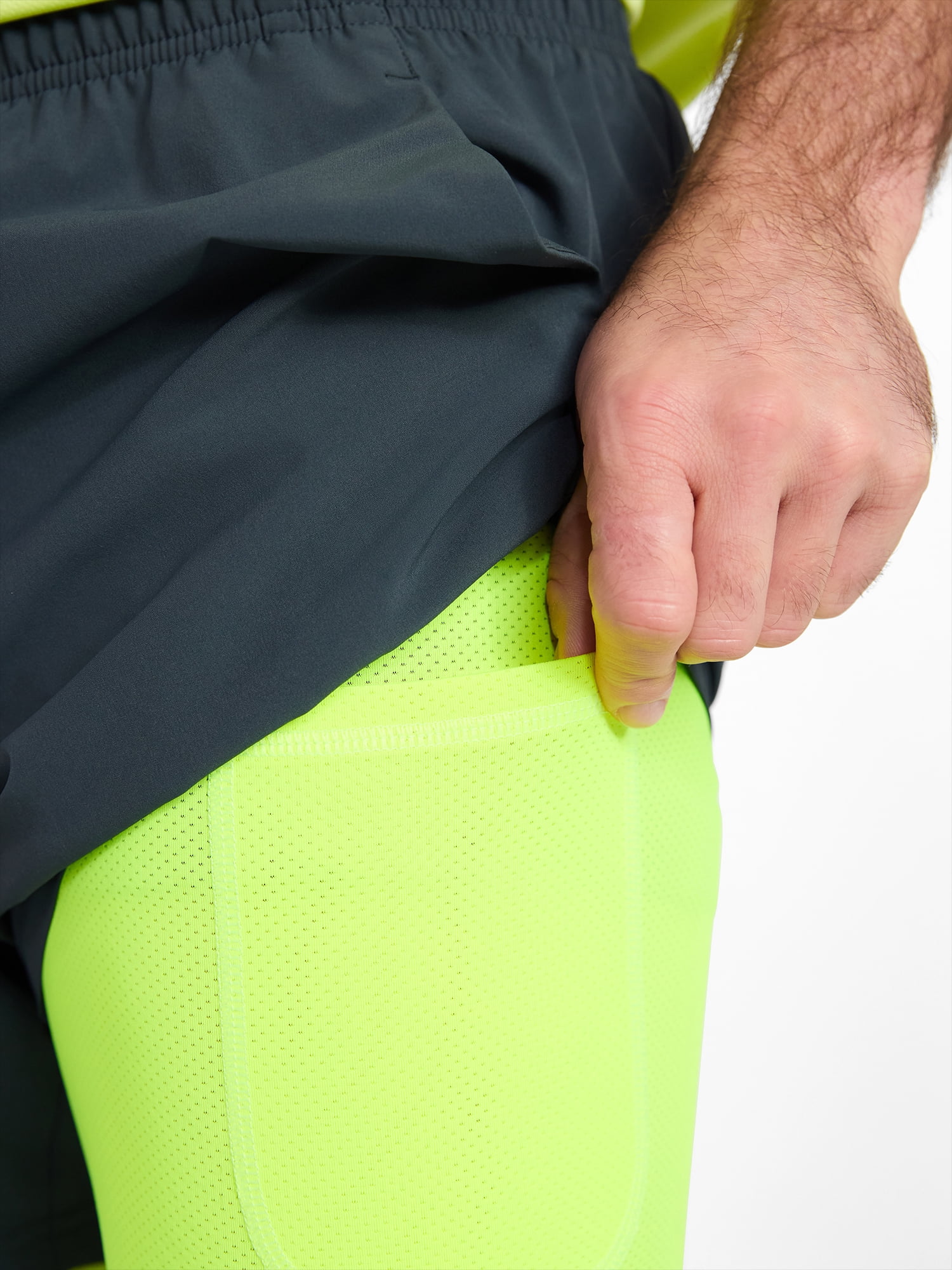 Athletic Works Men's and Big Men's 2 in 1 Gym Shorts with Liner, 6" & 8" Inseams, Sizes S-3XL