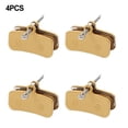 thumbnail image 6 of 4 Pairs Full Metal Gold Bicycle Brake Pads for D03S D02S, for Saint for XT for XTR for SLX for ZEE Disc Brakes, All Weather Low Noise High Heat Dissipation, 6 of 9