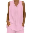 thumbnail image 2 of Summer Savings Clearance 2025!2 Piece Sets for Women Casual Two Piece Short Sets for Women V Neck 2 Piece Lounge Sets for Women Travel, 2 of 3