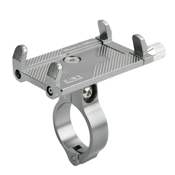 Soporte de aluminio ajustable para manillar de bicicleta, soporte para teléfono, soporte para teléfono inteligente, titanio