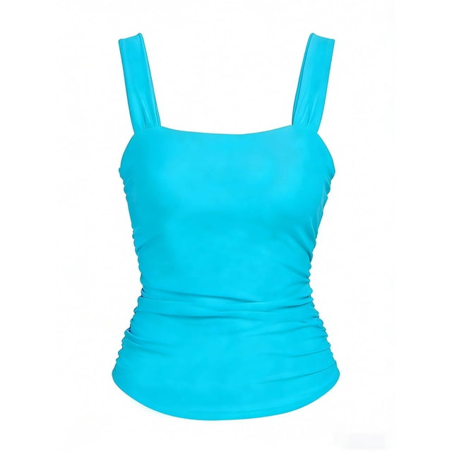 DGMIOCS Women's High Waisted Bikini Set Tummy Control Bikini Set Blue S