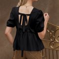 thumbnail image 6 of pstuiky Short Sleeve Tops for Women Fashion Scoop Neck Solid Color Women'S Clothing Lightweight Loose Fit Comfortable Tees Tops Womens Blouses, 6 of 7