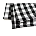 thumbnail image 4 of Aiking Home 14"x62" Picnic Check Dinner Table Runner, Polyester, Machine Washable, Single Ply, (Pack of 2) Black/White, 4 of 5