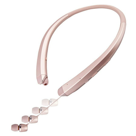 Wireless Bluetooth 4.0 NeckBand Headset Sport Stereo Retractable Headphone Earbuds Earphone with MIC Microphone(Rose (Best Retractable Bluetooth Headset)