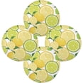 thumbnail image 2 of GZHJMY Fresh Lemon Lime Round Placemats Washable Plate Table Mats for Kitchen Dining Table Decoration Set of 4 Table Mat, 2 of 7