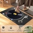 thumbnail image 6 of Bathroom Rugs Record Player Creatives Policy Radio Floor Mat Carpet Home Living Room Door Mat Dirt-resistants Non-slip Floor Mat Area Rug Dark Gary 40x60cm, 6 of 6