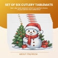 thumbnail image 3 of Christmas Placemat for Restaurant, Christmas Tree Non-Slip Entrance Mat, Snowflake Cute Snowman Cheerful Expression Heat-Resistant Door Mats Outdoor Pack Of 6 17.7x13 Inches, 3 of 5