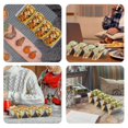 thumbnail image 3 of Soportes para Taco, 4 compartimentos, estante para Taco apto para horno, soporte para Taco 304 de acero inoxidable para restaurante y hogar, 1 Uds., 3 of 5
