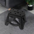 thumbnail image 3 of Ikohbadg Portable Folding Stool for Indoor and Outdoor Use, Multi-Functional Plastic Stool for Home and Travel, Lightweight and Ergonomic Design Folding Stool, Black, 3 of 5