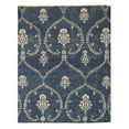 thumbnail image 3 of Tapis en Laine Bleu Royal à Motif Floral Noué à la Main, 3 of 6