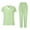 Mint Green, variant on LYXSSBYX 2 Piece Sets for Women Summer Women's Nurses Sets Tunic Uniform Clinic Carer V-Neck Protective Clothing Tops and Pants Set