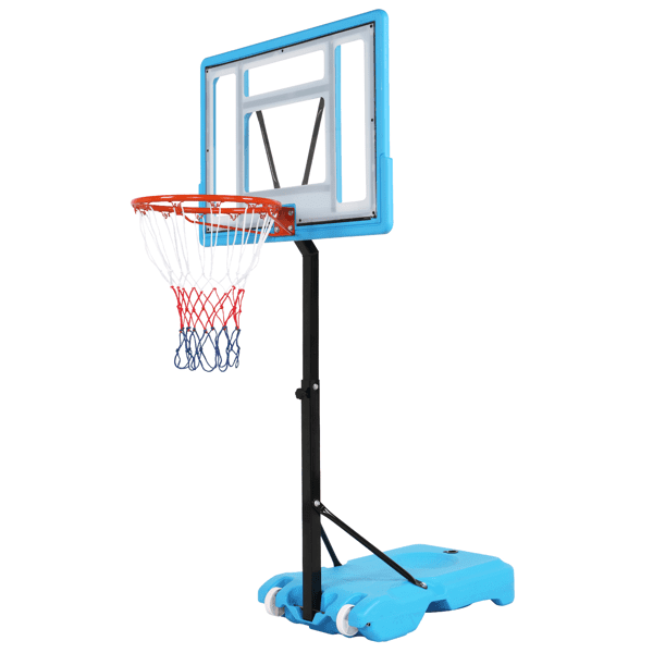 Alvantor Adjustable Poolside Basketball Hoop with PVC Backboard and Fillable Base