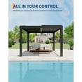 thumbnail image 4 of TEQIN Outdoor Louvered Pergola,10'x10' Aluminum Louvered Pergola With Adjustable Louvered Roof  Aluminum Pergola For Outside Deck Backyard Pavilion, 4 of 7