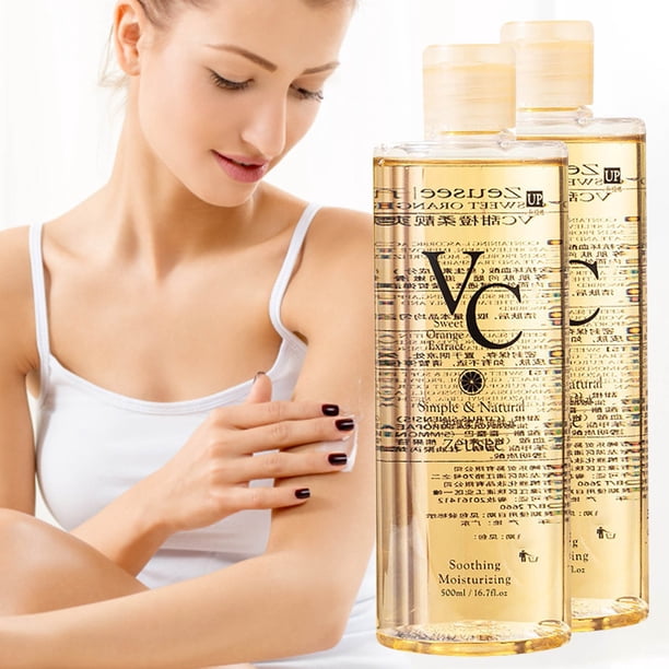 Compresa húmeda hidratante refrescante y rejuvenecedora VC Toner, loción de agua hidratante, 500 ml.
