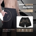 thumbnail image 2 of Shorts deportivos BOOJO, paquete de 5, para hombre, de baloncesto, con bolsillos con cierre, 2 of 5