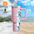 thumbnail image 3 of Ghost Halloween Gifts for Women Girls, Cute Spooky Stainless Steel Insulated Travel Coffee Cup, 40 Oz Tumbler with Handle and Straw, Holiday Birthday Water Bottle (1 PC), 3 of 6