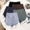 thumbnail image 3 of Pantalones cortos de verano con contraste de color fino, leggings de cintura alta, pantalones de seguridad Barbie, pantalones de tiburón de línea sin vergüenza de tres puntos para mujeres, 3 of 3