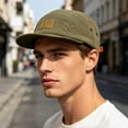 thumbnail image 4 of Quick Dry Short Brim Baseball Cap for Men Women, Breathable Flat Brim Camper Hat, Outdoor Sun Protection Cap, Adjustable Lightweight Hat Suitable for Fishing Backpacking Everyday Activities, 4 of 4