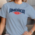 thumbnail image 3 of Smartprints America 250 Anniversary Stars Women's T-Shirt Light Blue, Cotton, 2XL, 3 of 4