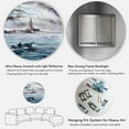 thumbnail image 5 of Designart 'Boat Returning In Storm Over Venice In Italy' Nautical & Coastal Circle Metal Wall Art 36x36 - Disc of 36, 5 of 5