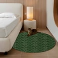 thumbnail image 2 of Round Area Rug 3 Ft, Dark Green Gold Floral Washable Non-Slip Circle Carpet for Living Room/Bedroom, Modern Abstract Art Spring Flowers Low-Profile Small Floor Mats Collection Rugs for Indoor, 2 of 8