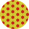 thumbnail image 1 of Ahgly Company Indoor Round Patterned Canary Yellow Area Rugs, 6' Round, 1 of 6