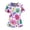Pink(Floral Print), variant on Iaqnaocc Women's Scrubs Premium Vintage Nursing Uniform Trendy V-Neck Floral Print Side Slits Scrub Tops Breathable Short Sleeve Medical Workwear with Pockets Multicolor 4XL