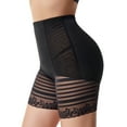 thumbnail image 4 of Defitshape Women's High Waist Trimmer Summer Mesh Breathable Thigh Butt Lifter Tummy Control Lace Hip Enhancer Shapewear Shorts Firm Compression Black Small, 4 of 5