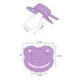 thumbnail image 4 of CutiePlusU Adult Sized Pacifier Dummy for Adult Babies-Large Shield 3 Pack - Purple, Light Green, White, 4 of 6
