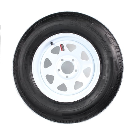 Trailer Tire On Rim ST205/75R15 LRC 5 Bolt Hole Steel White Striped Spoke Wheel Sansujyuku sansujyuku.com