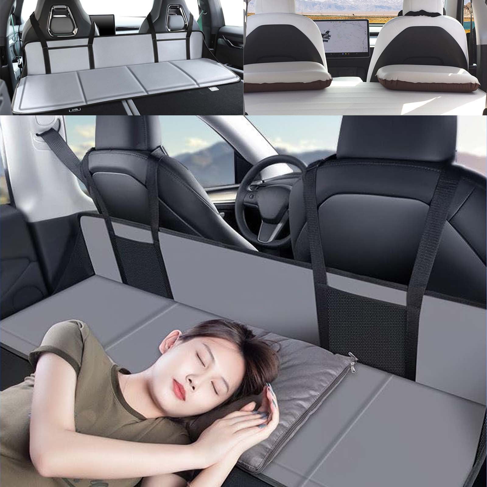 (Two Half for Single Bed) Car Camping Essential Mattress Plate, Increase Car Bed Camping Space Trunk Space, Accessories for SUV with Flate Trunk, Tesla Model Y, RAV4, CRV,X-Trail,Outback,Highlander