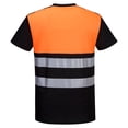 thumbnail image 2 of Portwest - Camiseta PW3 de Algodón para Hombre (Negro, Naranja), 2 of 2