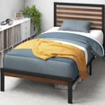 thumbnail image 3 of Zinus Kai 35 inch Bamboo and Metal Platform Bed Frame, No Box Spring Required, 3 of 9