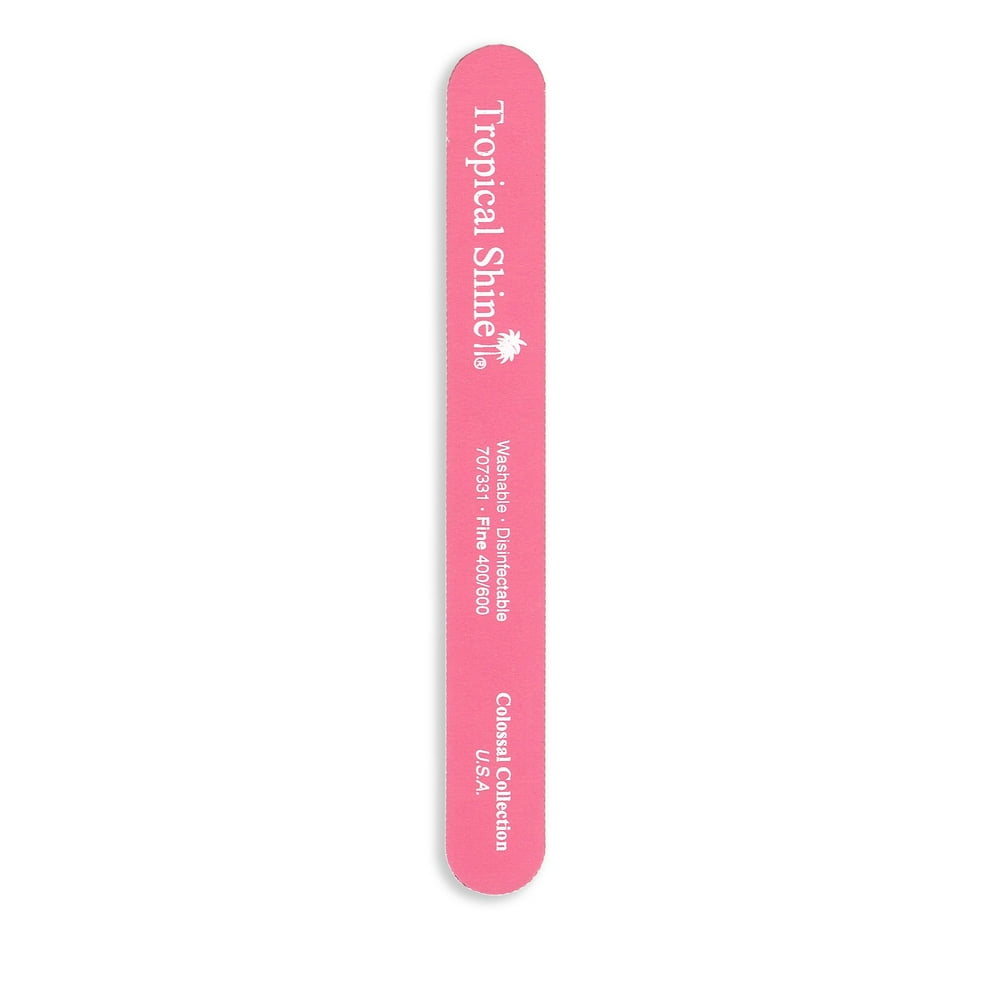Tropical Shine Nail File Pink File 400/ 600 (Fine/ Extra Fine) 8 1/2 in