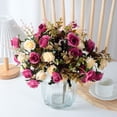 thumbnail image 2 of Nvzi Ramo de 2 flores artificiales de tacto real para decoración del hogar, la oficina y la boda (Q61, 13,9 pulgadas de largo), 2 of 5