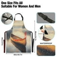 thumbnail image 3 of Kitchen Apron with 2 Pockets Adjustable waterproof Cooking Aprons for Women Men Chef Canoe on Calm Lake, 3 of 7